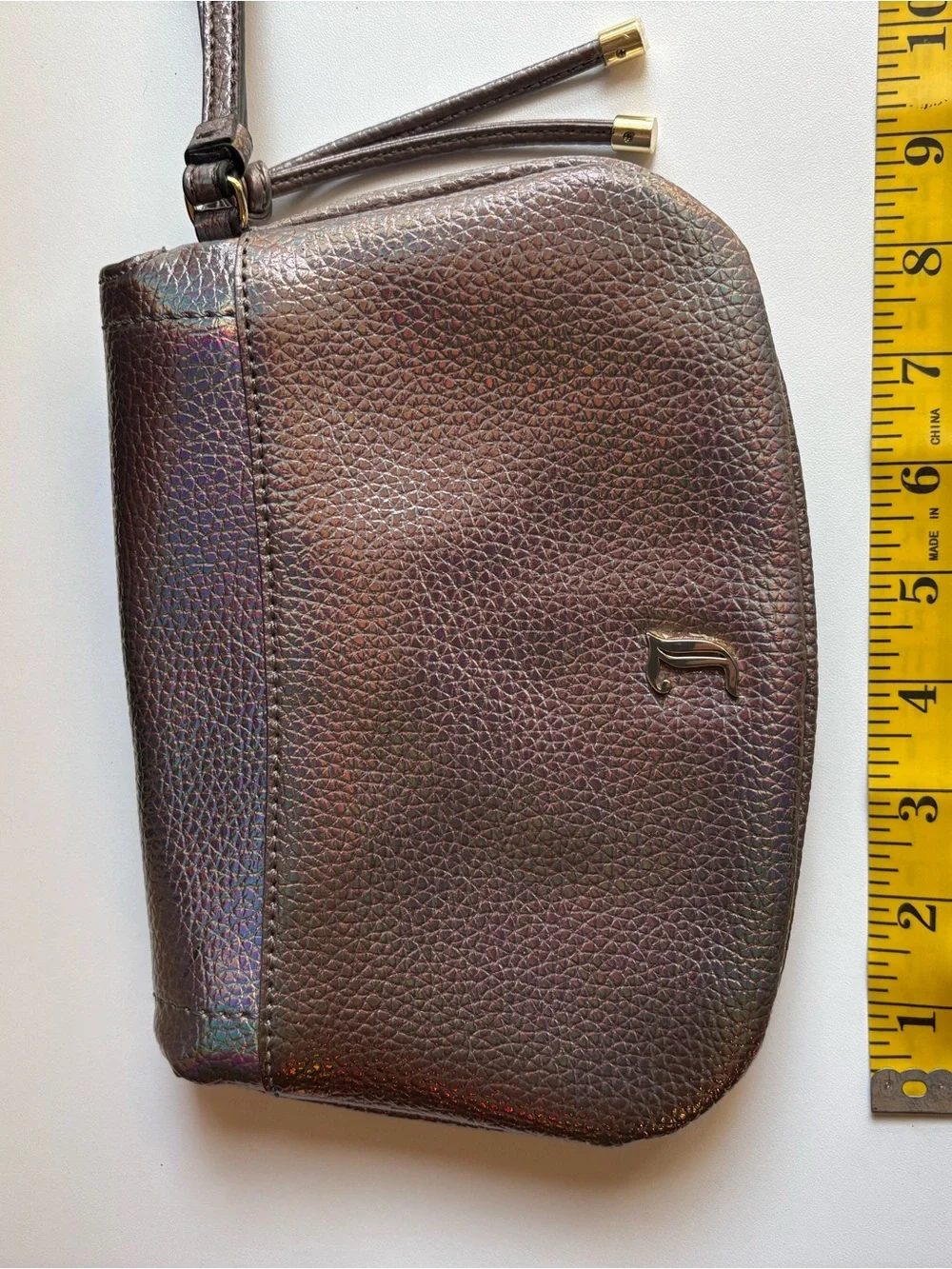 Juicy Couture Iridescent Grey/Brown Wristlet Clutch